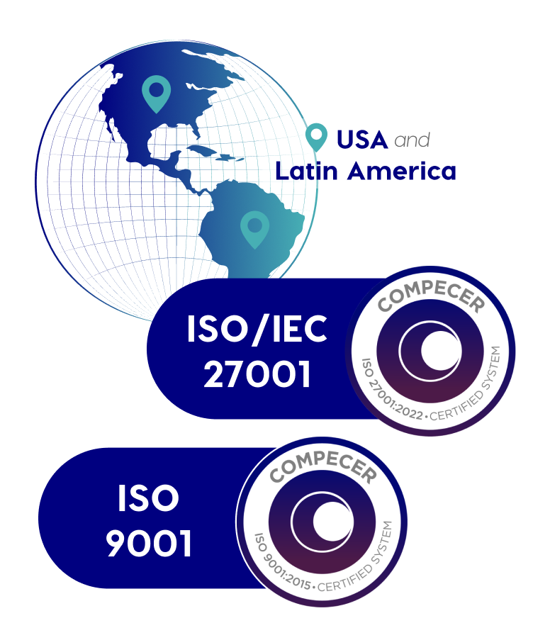 图像通过 ISO/IEC 27001 和 ISO 9001 认证,在整个拉丁美洲和美国有效